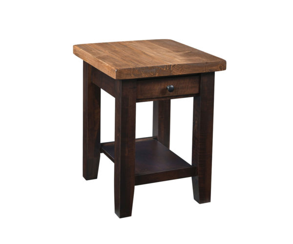 Plank Contemporary One Drawer End Table