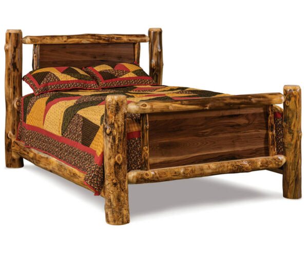 Aspen Walnut Panel Bed