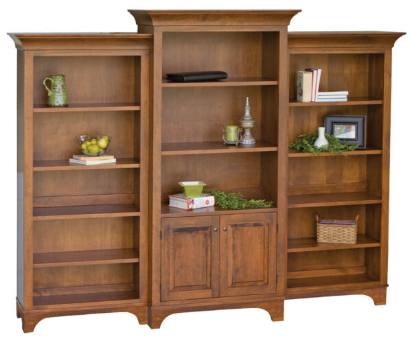 Finley Three Piece Bookcase with Two Doors