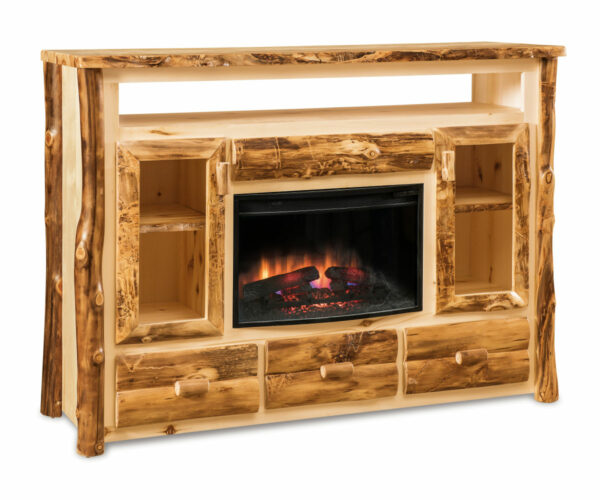 5½ ft TV Cabinet with Fireplace  & 3 Drawers