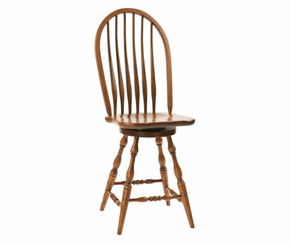 Bent Feather Bow Swivel Barstool