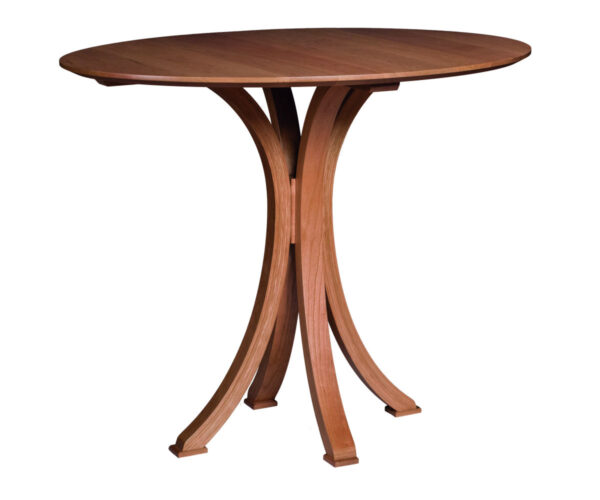 Rippleback Round Pedestal Solid Top Dining Table