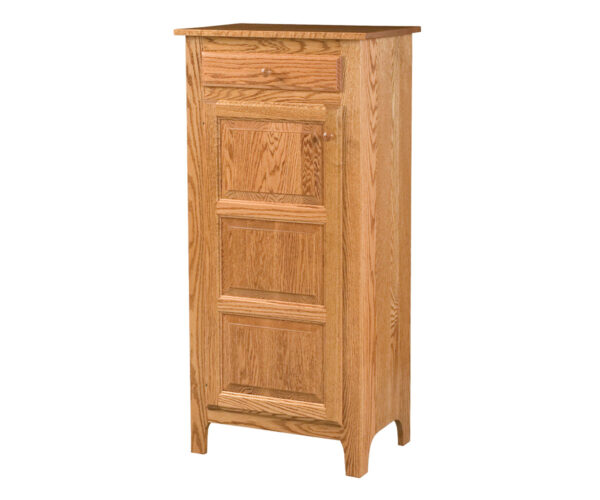 Classic Raised Panel Pie Safe With Drawer - Three Panel Door