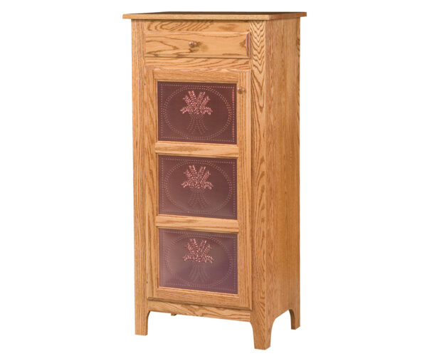 Classic Copper Panel Pie Safe With Drawer - Three Panel Door