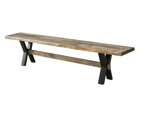 Live Edge Rough Sawn Bench With El Dorado Base