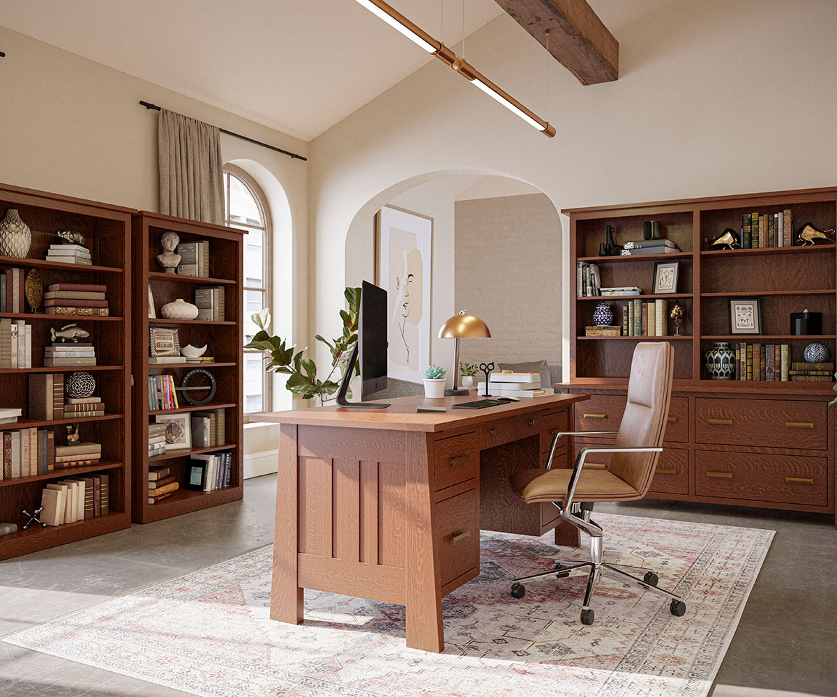 Freemont Mission Computer Desk - Image 4