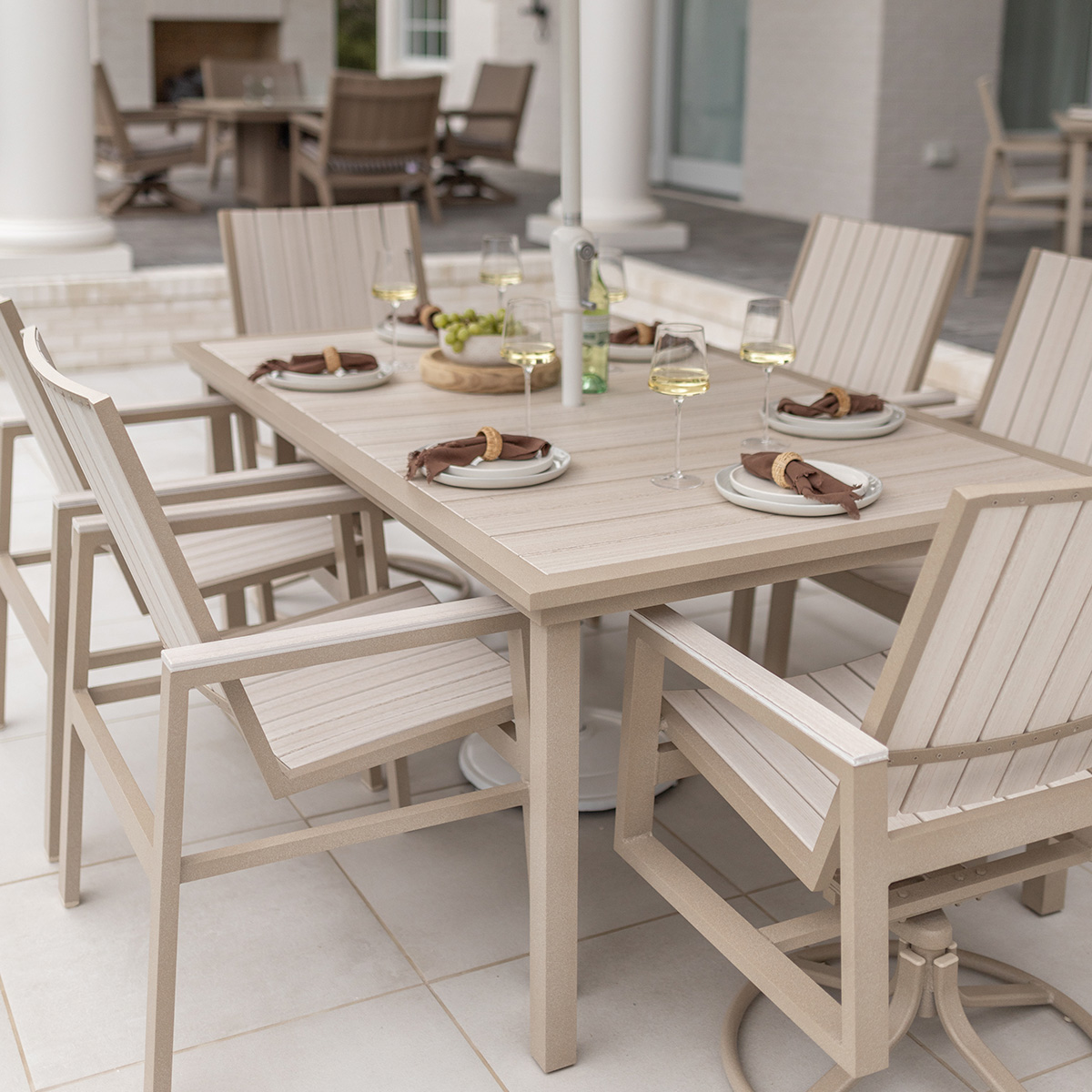 Vida 44" x 73" Poly Dining Table - Image 3