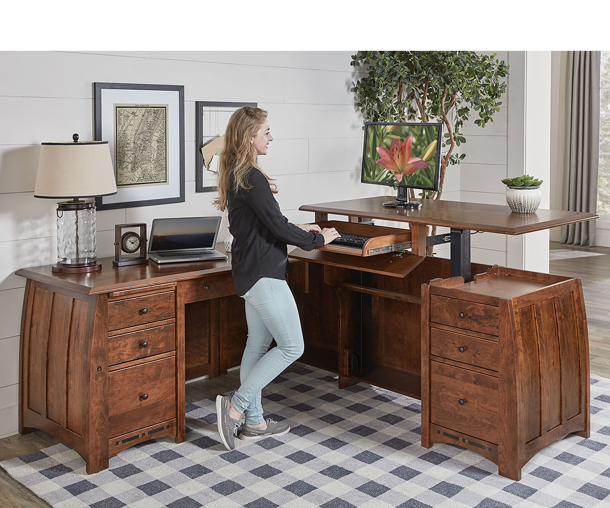Boulder Creek Sit To Stand L Desk - Image 4