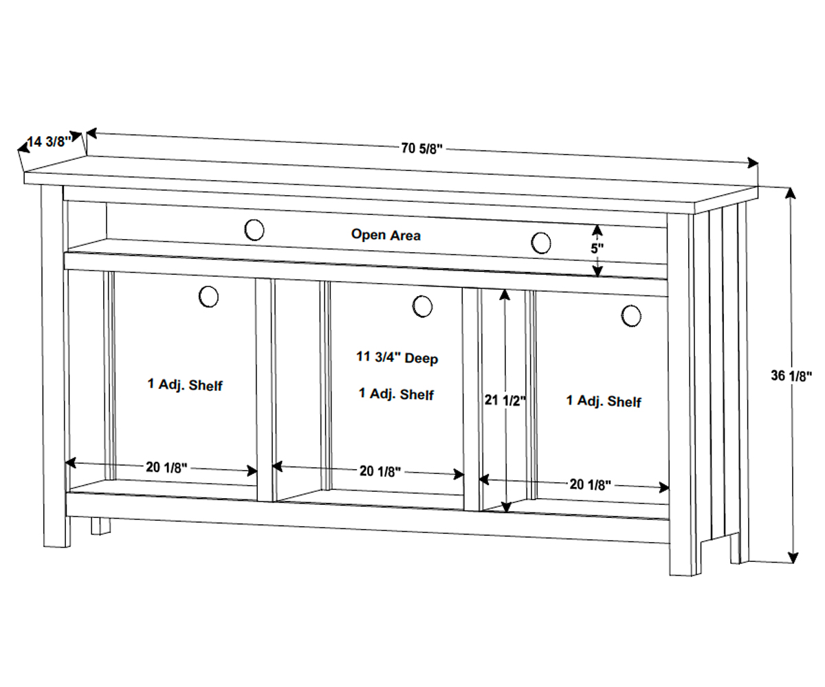 Boulder Creek Media Stand - 71"W - Image 2