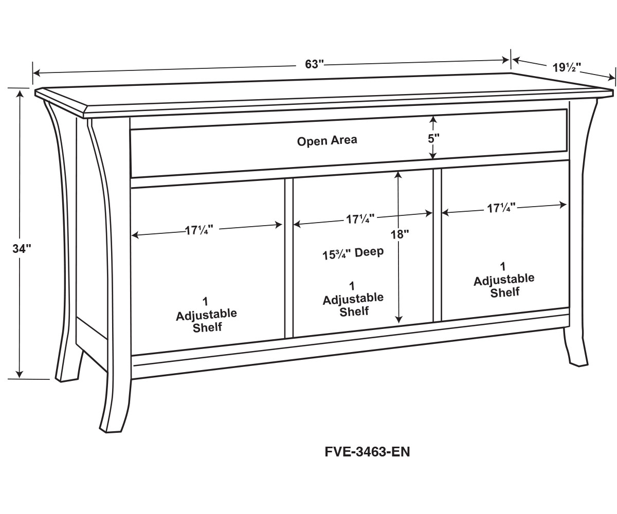 Ensenada Media Stand - 63"W - Image 2
