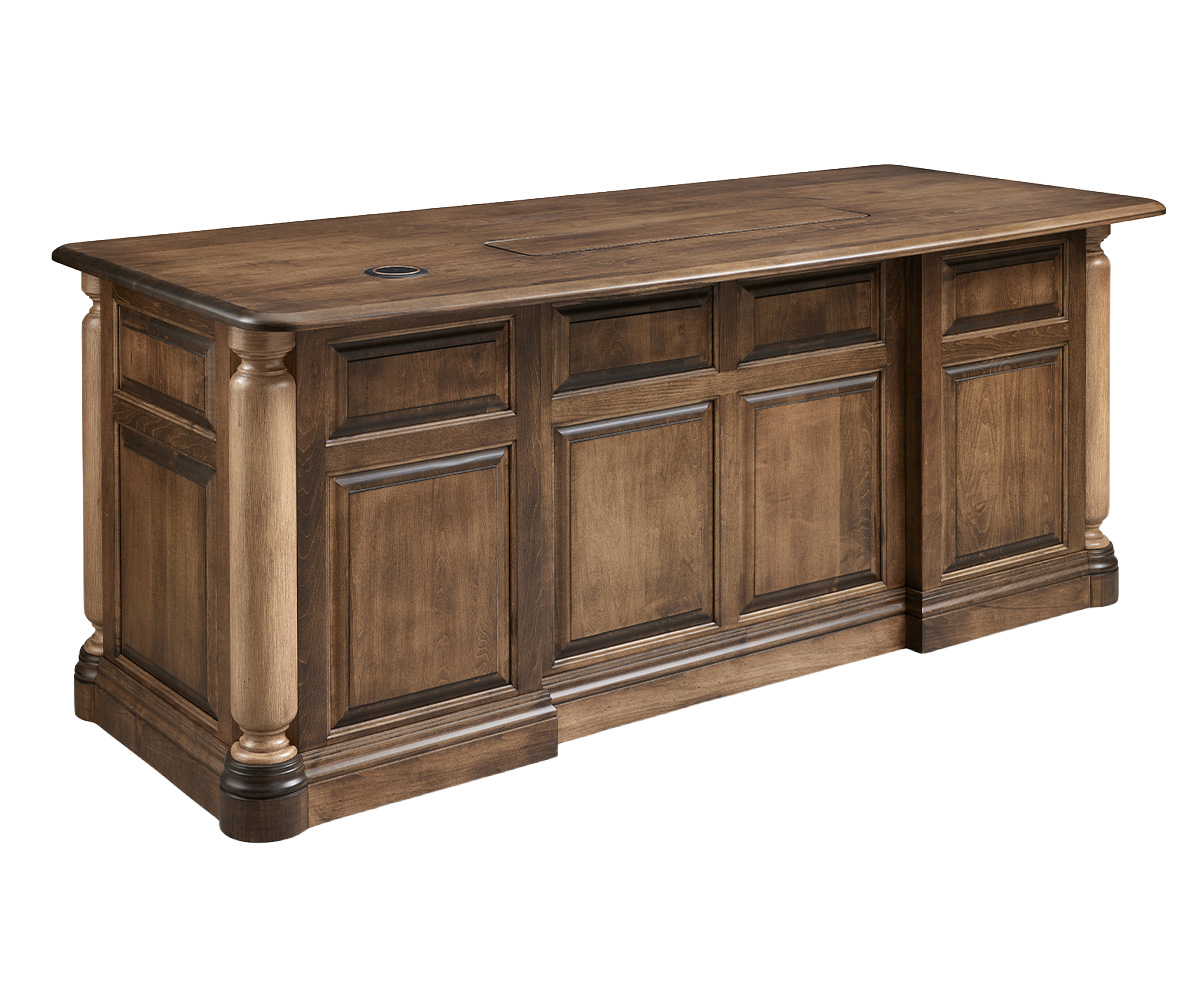 London Desk with Finished Back - Image 2
