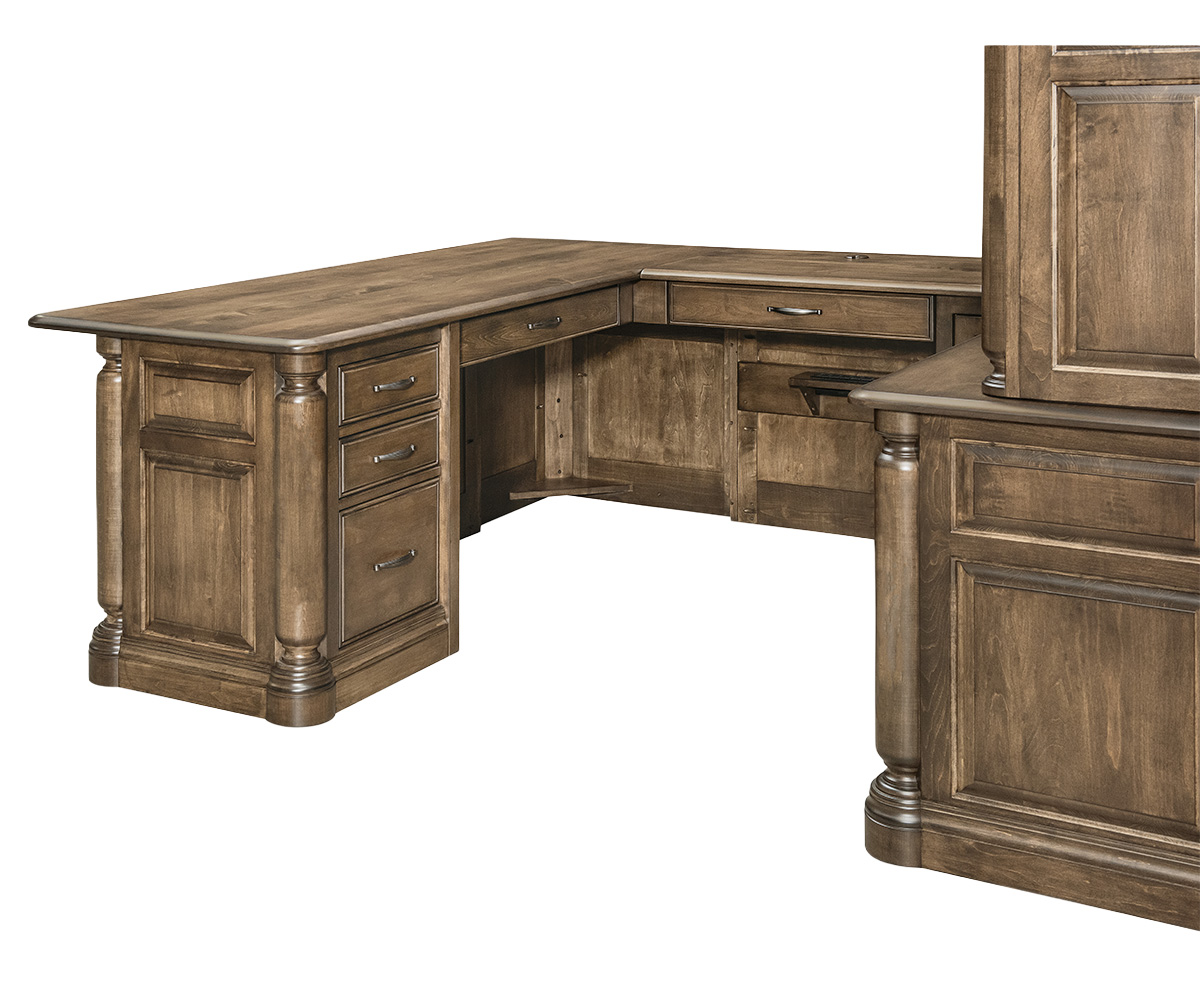 London Wrap Around Desk with Hutch - Image 3